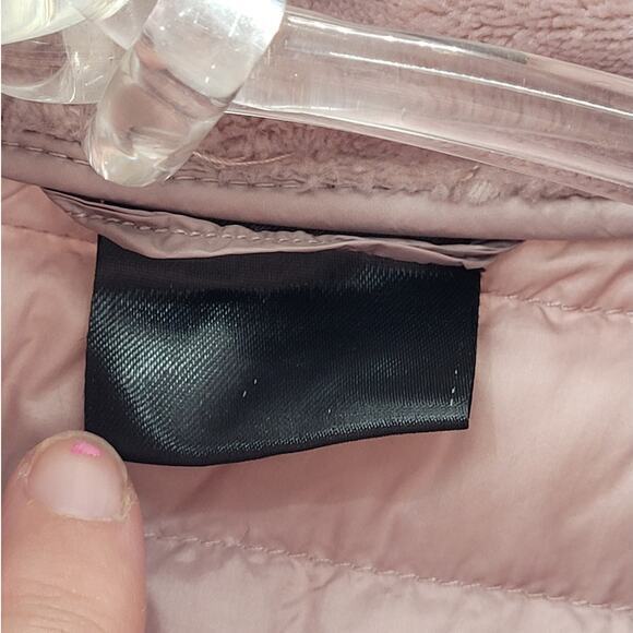 HP Fuzzy Mauve Pink Quilted Terry Cloth Zip Up Jacket - Picture 4 of 13